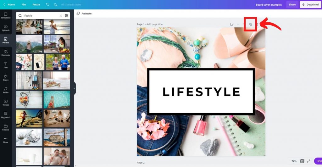12 create a board cover pinterest on canva