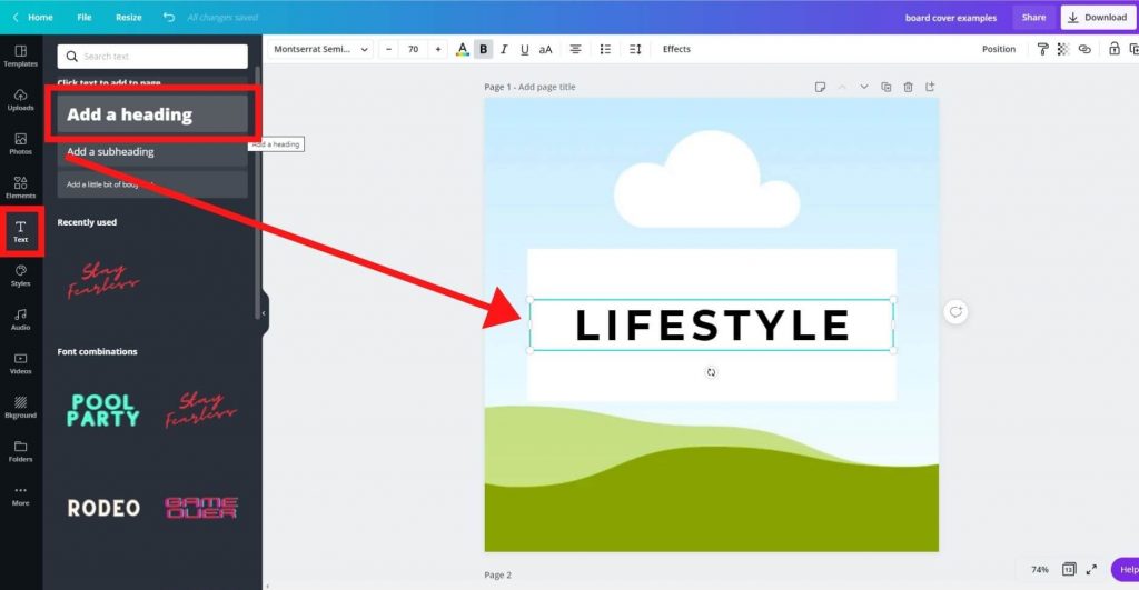 7 board covers pinterest on canva