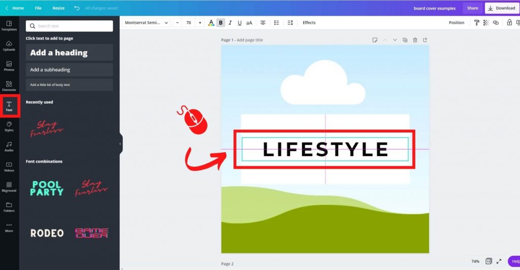 8 board covers pinterest on canva