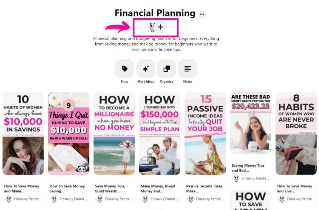pinterest personal board