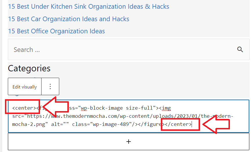 11-setup astra theme center image on side bar