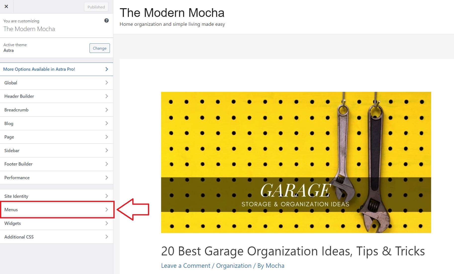 14-create-blog-menu-astra-theme